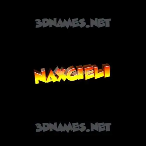 naxcieli in Black Background style - 3D name wallpaper