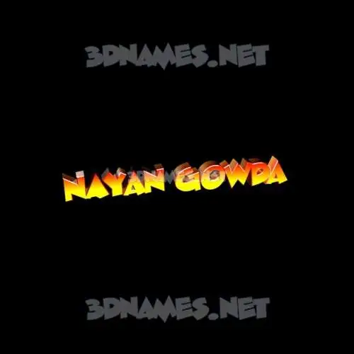 nayan gowda in Black Background style - 3D name wallpaper nayan gowda in Black Background style - 3D name wallpaper