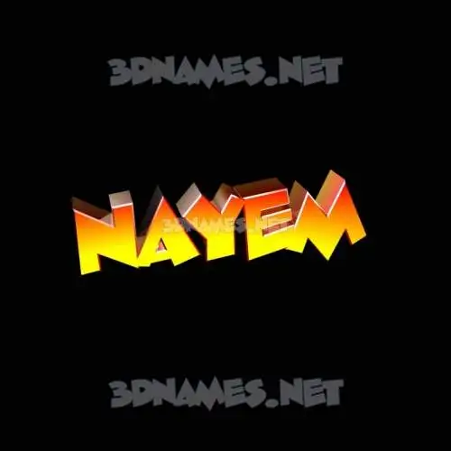 nayem in Black Background style - 3D name wallpaper
