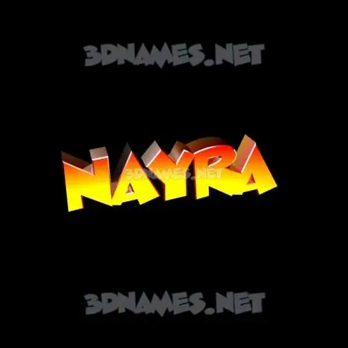 nayra in Black Background style - 3D name wallpaper