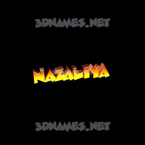 nazaliya in Black Background style - 3D name wallpaper