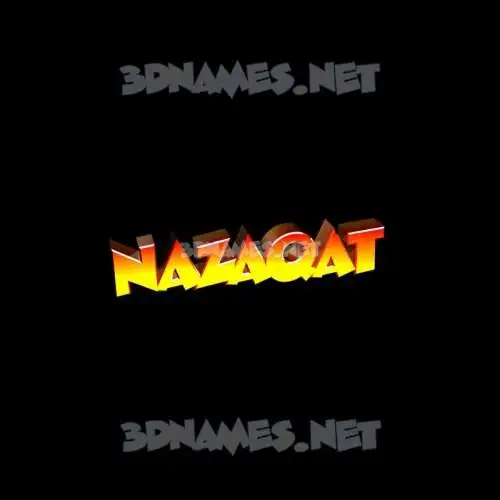 nazaqat in Black Background style - 3D name wallpaper