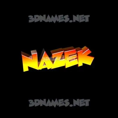 nazek in Black Background style - 3D name wallpaper