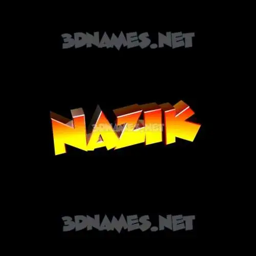 nazik in Black Background style - 3D name wallpaper