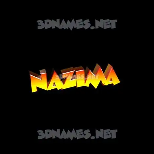 nazima in Black Background style - 3D name wallpaper