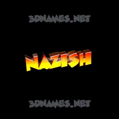 nazish in Black Background style - 3D name wallpaper