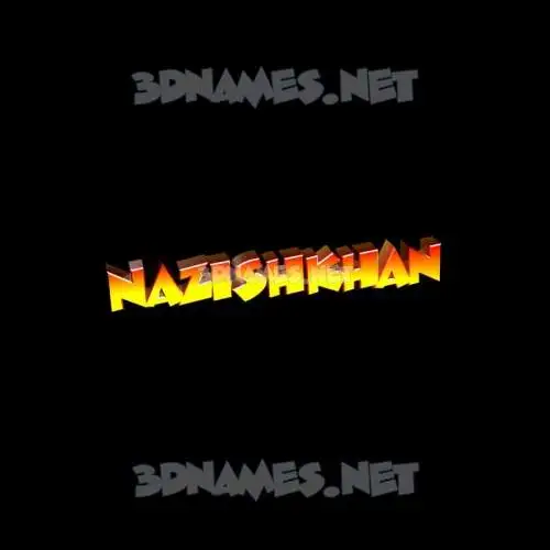 nazishkhan in Black Background style - 3D name wallpaper
