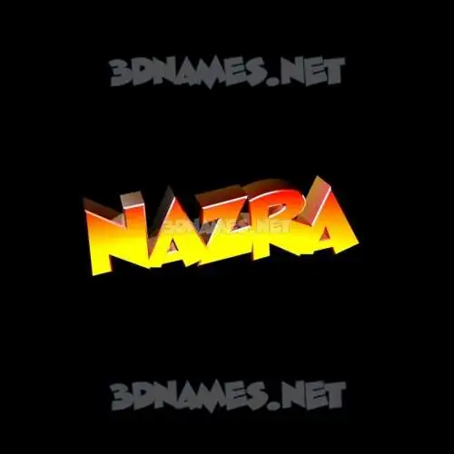 nazra in Black Background style - 3D name wallpaper