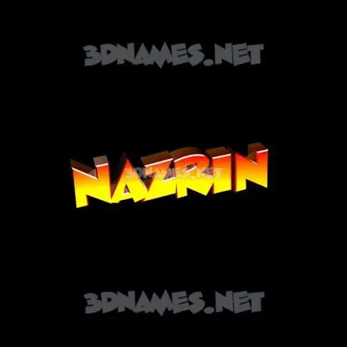 nazrin in Black Background style - 3D name wallpaper