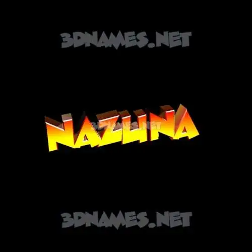nazuna in Black Background style - 3D name wallpaper