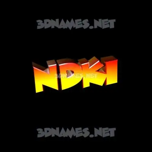 ndki in Black Background style - 3D name wallpaper