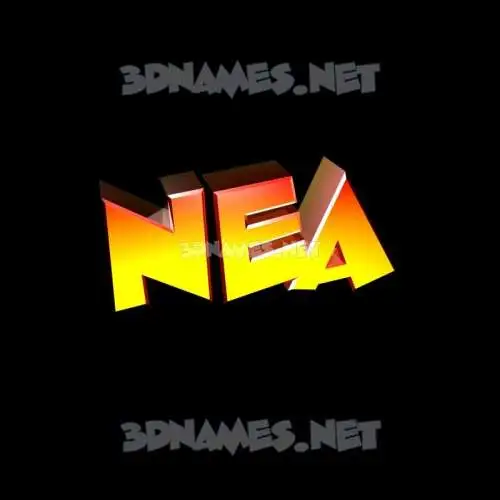 nea in Black Background style - 3D name wallpaper