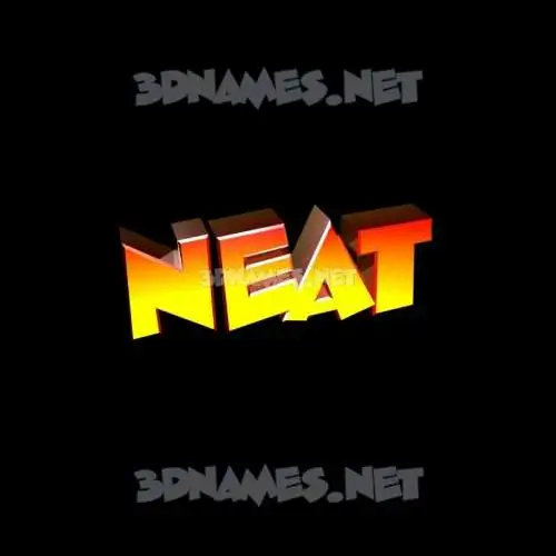 neat in Black Background style - 3D name wallpaper