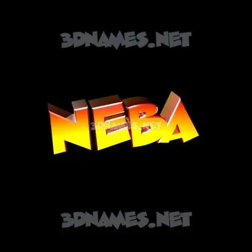 neba in Black Background style - 3D name wallpaper neba in Black Background style - 3D name wallpaper
