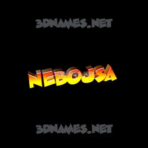 nebojsa in Black Background style - 3D name wallpaper