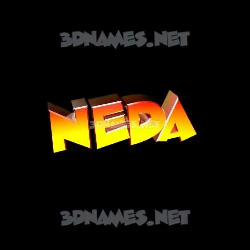 neda in Black Background style - 3D name wallpaper