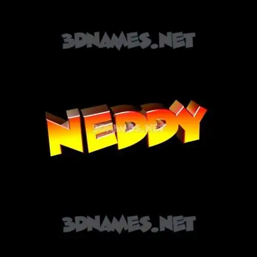 neddy in Black Background style - 3D name wallpaper