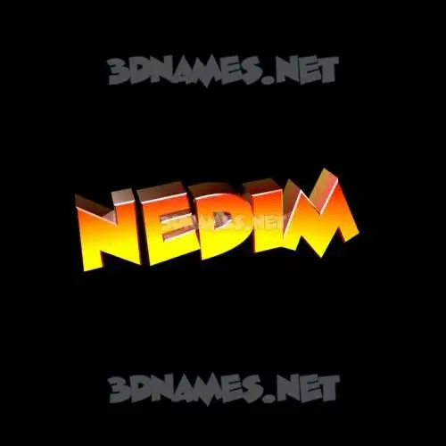 nedim in Black Background style - 3D name wallpaper