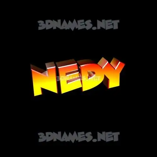 nedy in Black Background style - 3D name wallpaper