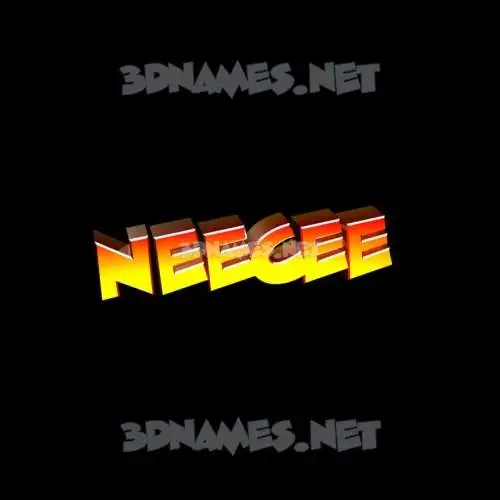 neecee in Black Background style - 3D name wallpaper