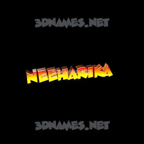 neeharika in Black Background style - 3D name wallpaper
