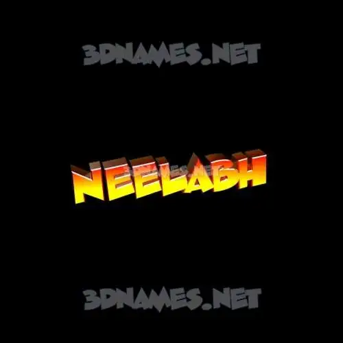 neelabh in Black Background style - 3D name wallpaper