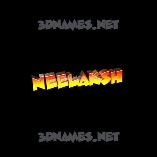 neelaksh in Black Background style - 3D name wallpaper