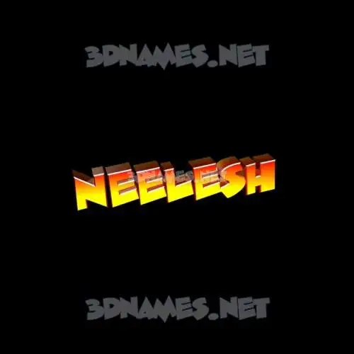 neelesh in Black Background style - 3D name wallpaper