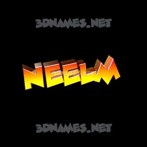 neelm in Black Background style - 3D name wallpaper