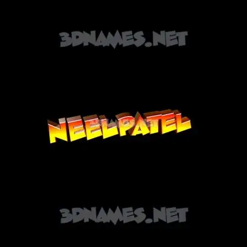 neelpatel in Black Background style - 3D name wallpaper
