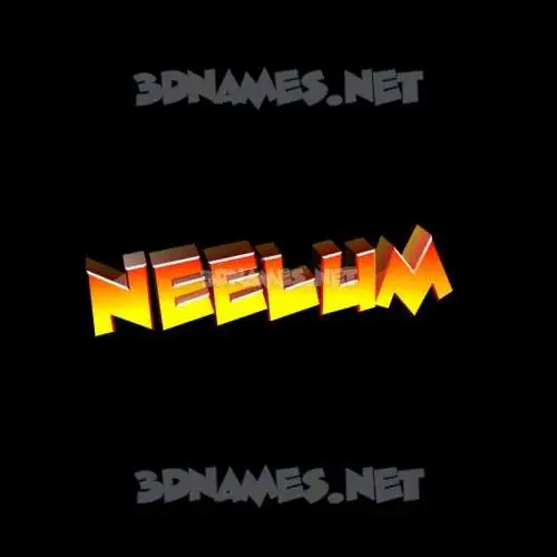 neelum in Black Background style - 3D name wallpaper
