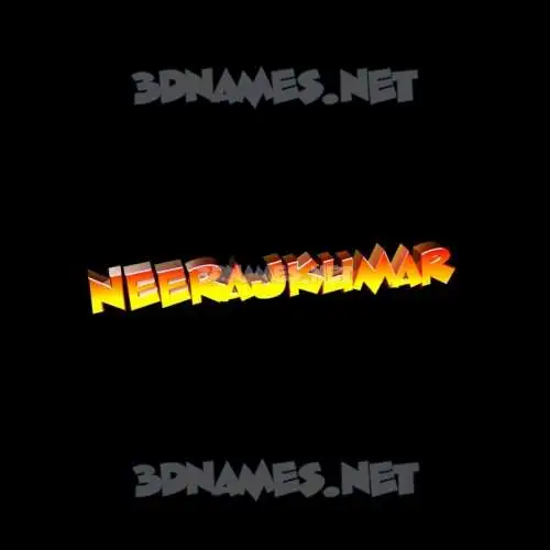 neerajkumar in Black Background style - 3D name wallpaper