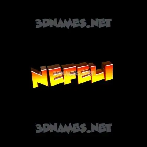 nefeli in Black Background style - 3D name wallpaper