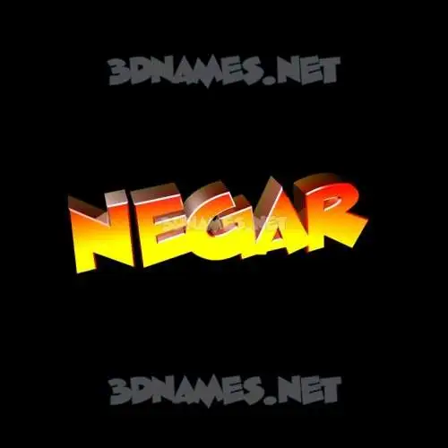 negar in Black Background style - 3D name wallpaper