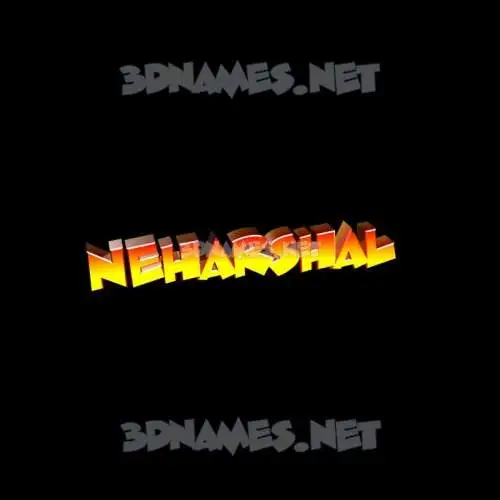 neharshal in Black Background style - 3D name wallpaper