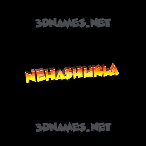 nehashukla in Black Background style - 3D name wallpaper