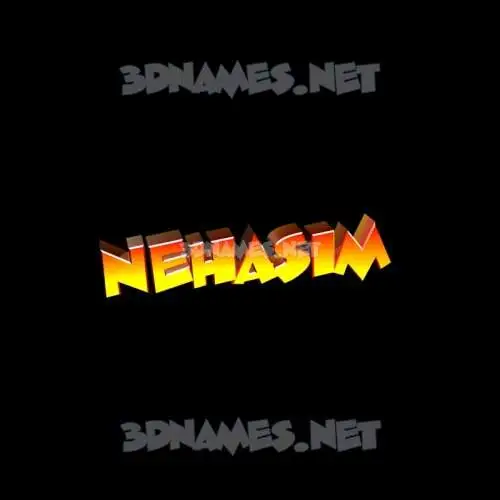 nehasim in Black Background style - 3D name wallpaper