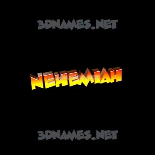 nehemiah in Black Background style - 3D name wallpaper