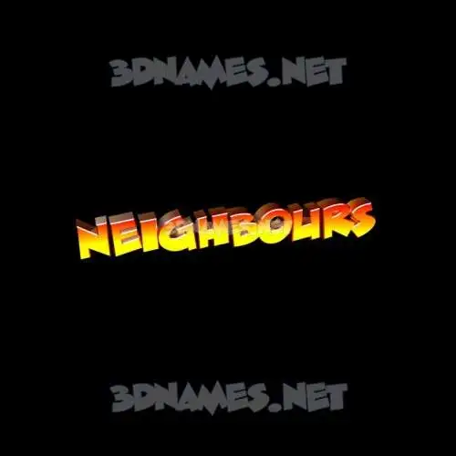 neighbours in Black Background style - 3D name wallpaper
