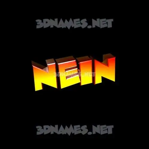 nein in Black Background style - 3D name wallpaper
