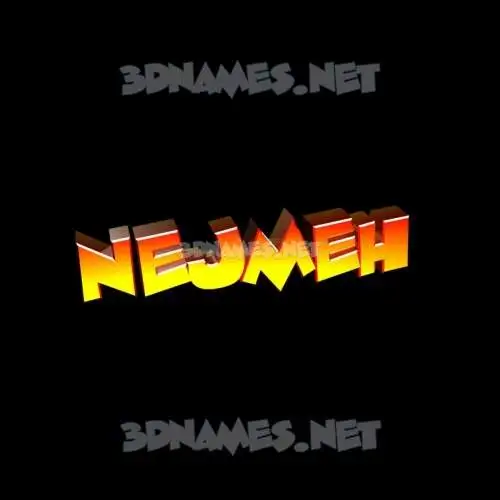 nejmeh in Black Background style - 3D name wallpaper