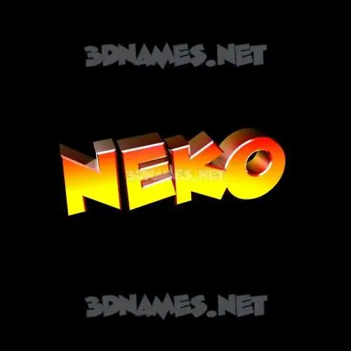 neko in Black Background style - 3D name wallpaper neko in Black Background style - 3D name wallpaper