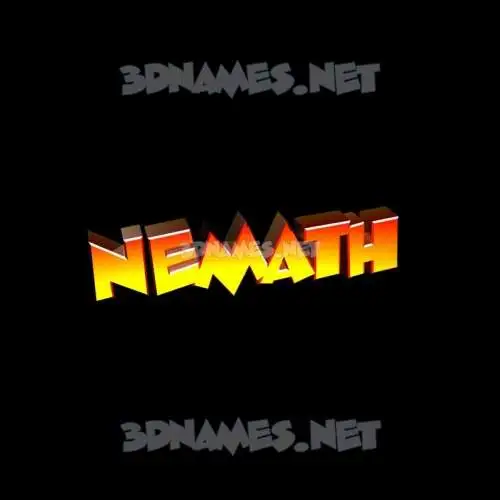 nemath in Black Background style - 3D name wallpaper