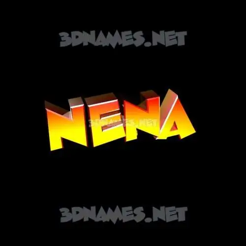 nena in Black Background style - 3D name wallpaper