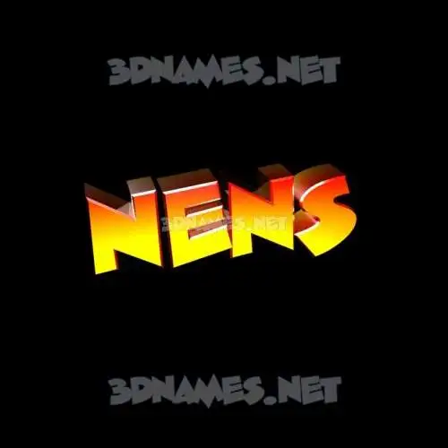 nens in Black Background style - 3D name wallpaper