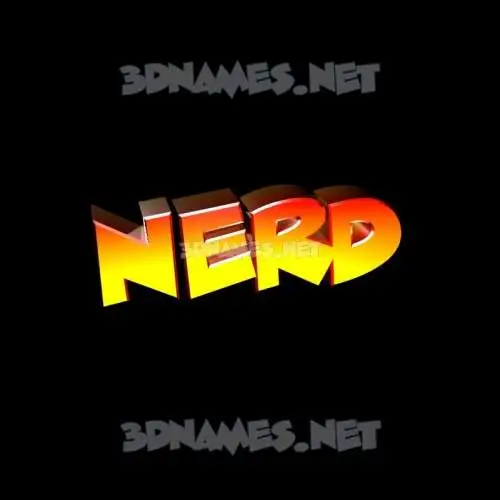 nerd in Black Background style - 3D name wallpaper
