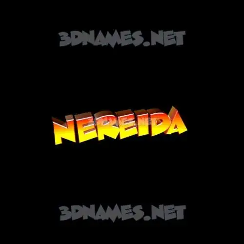 nereida in Black Background style - 3D name wallpaper