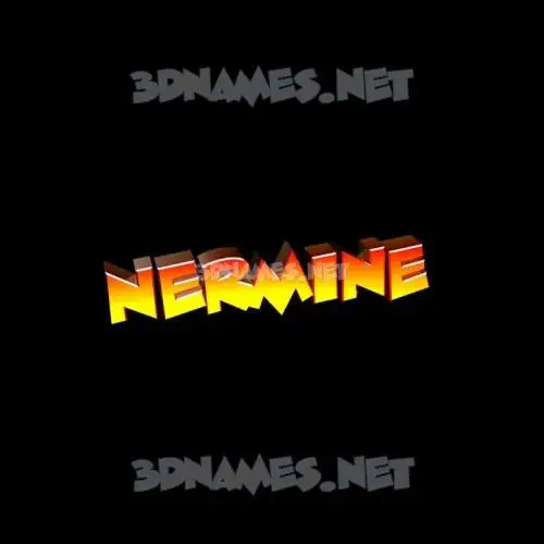 nermine in Black Background style - 3D name wallpaper