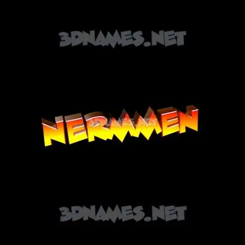 nermmen in Black Background style - 3D name wallpaper