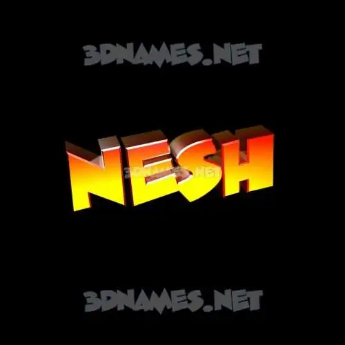 nesh in Black Background style - 3D name wallpaper
